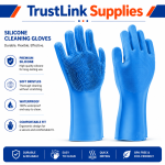 Silicon Dish Washing Kitchen Hand Gloves