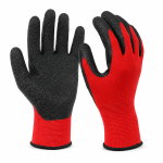 Red Latex Coated Safety Gloves