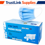 Face Mask Surgical 3 Layers with Nose Pin 50pcs Box Blue (Padma)