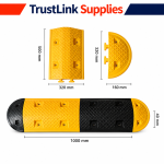 Verbex Heavy-Duty Rubber Speed Breaker / Speed Hump