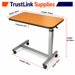 Hospital Patient Food Over Bed Table Trolly - Image 2