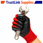 REG-P-355 13 gauge black polyester black PU coated gloves - Image 3
