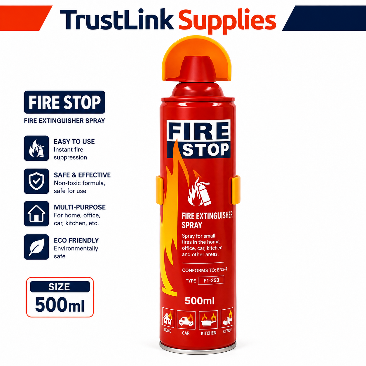 ChatGPT Image Aug 3, 2026, 01_22_25 AM Fire Stop Spray – 500ml - Image 1
